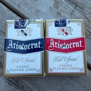 Aristocrat Casino Playing Cards - Red and Blue